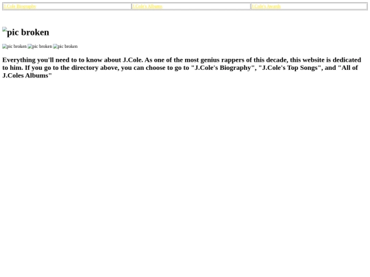 jcolewebsite screenshot