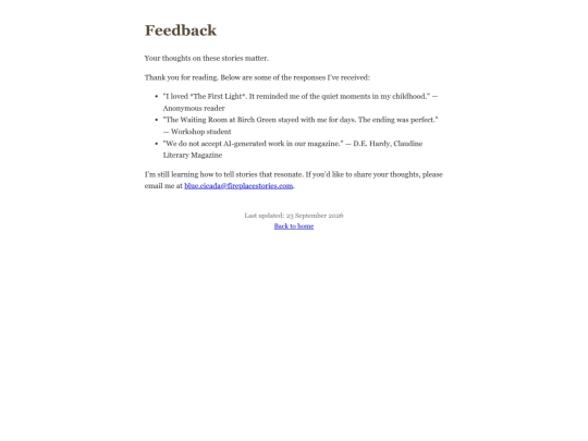 feedback screenshot