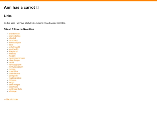 links screenshot