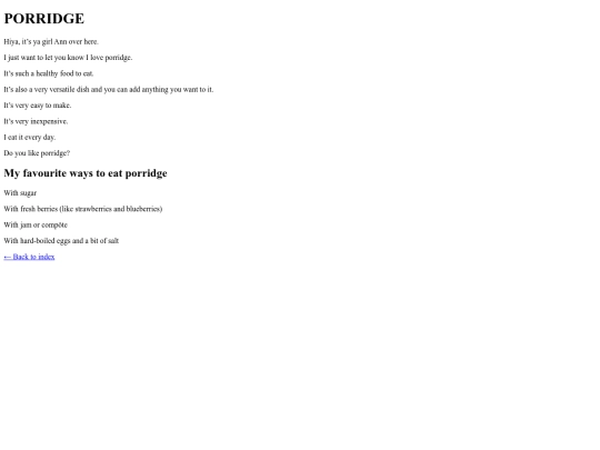 porridge screenshot