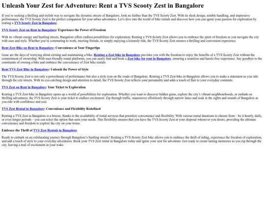 unleash-your-zest-for-adventure-rent-a-tvs-scooty-zest-in-bangalore screenshot