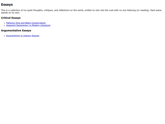 Essays/Essays screenshot