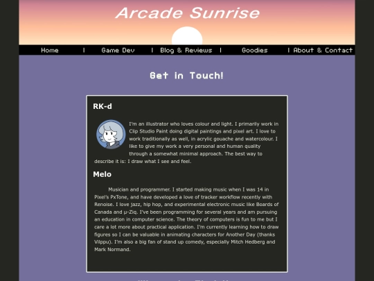 links screenshot