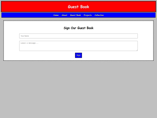 guestbook screenshot