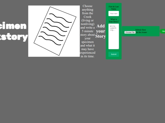 Writing screenshot