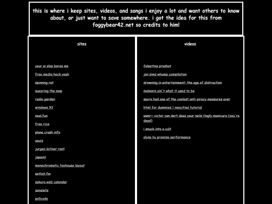 bookmarks screenshot
