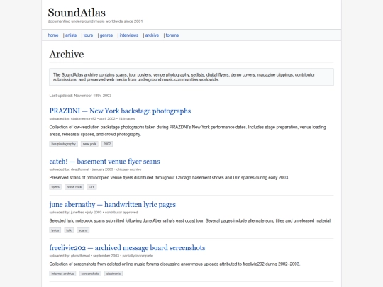 archive screenshot