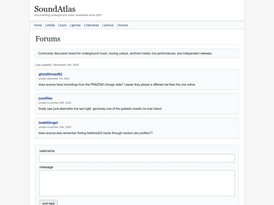 forums screenshot