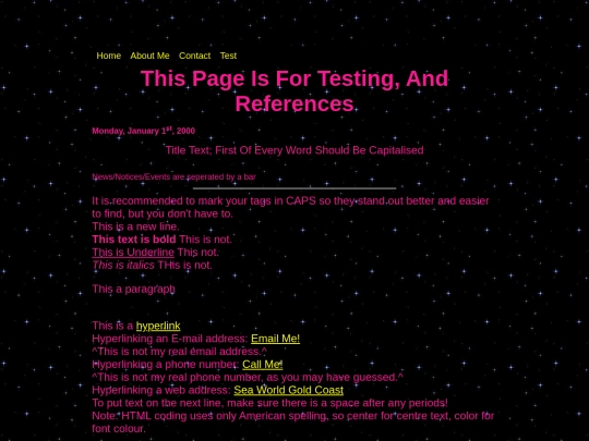 test screenshot