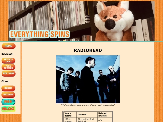 artists/radiohead screenshot