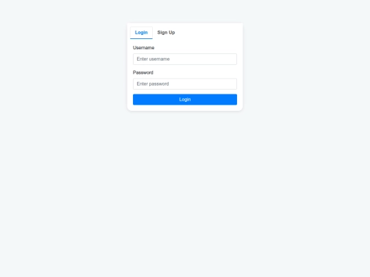 login screenshot