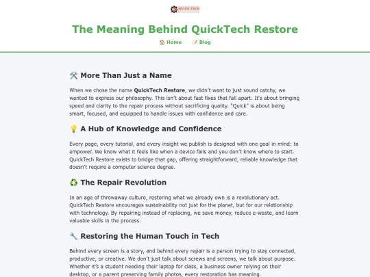 the-meaning-behind-quicktech-restore screenshot