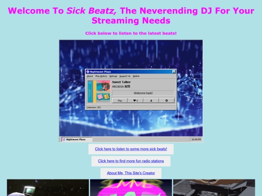 sickbeatzmainpage screenshot