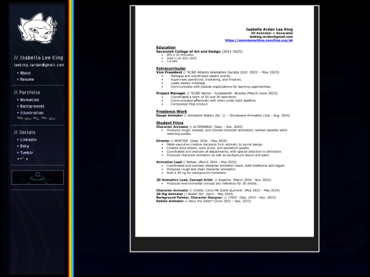 resume screenshot