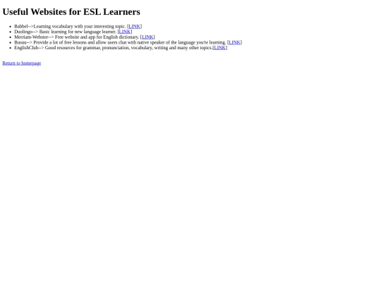 ESLwebsites screenshot