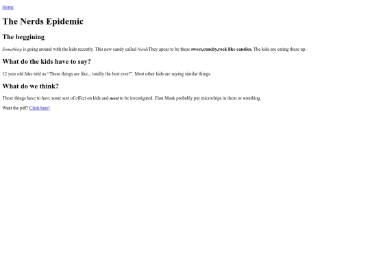 pages/clarissa stanchus nerds epidemic screenshot