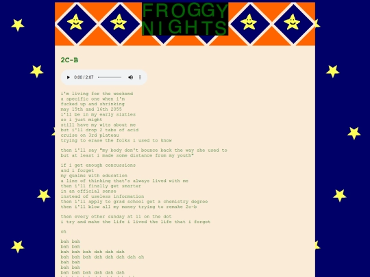 lyrics/2C-B screenshot
