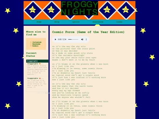 lyrics/cosmic-force-goty screenshot