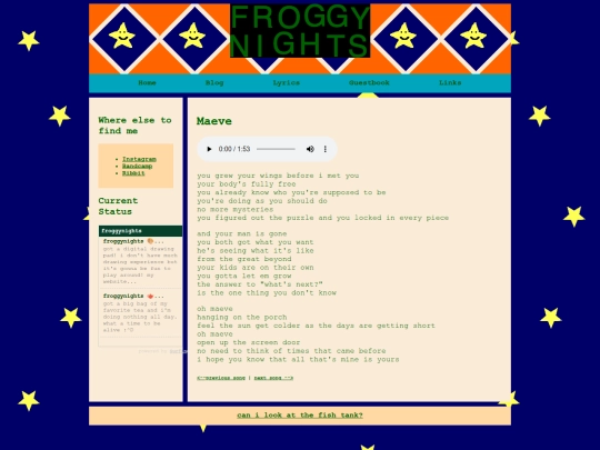 lyrics/maeve screenshot