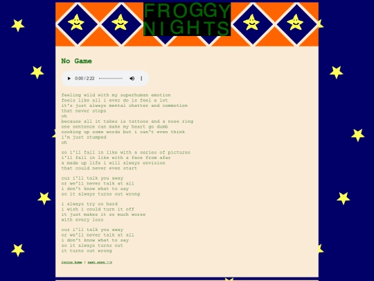lyrics/no-game screenshot