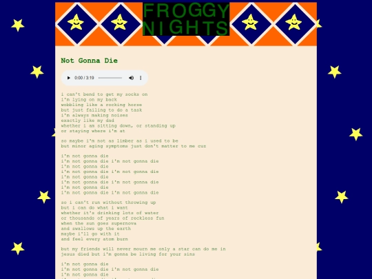 lyrics/not-gonna-die screenshot