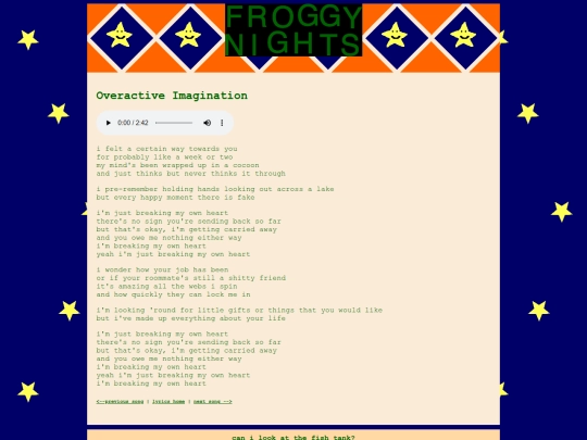 lyrics/overactive-imagination screenshot