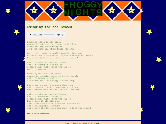 lyrics/swinging-for-the-fences screenshot