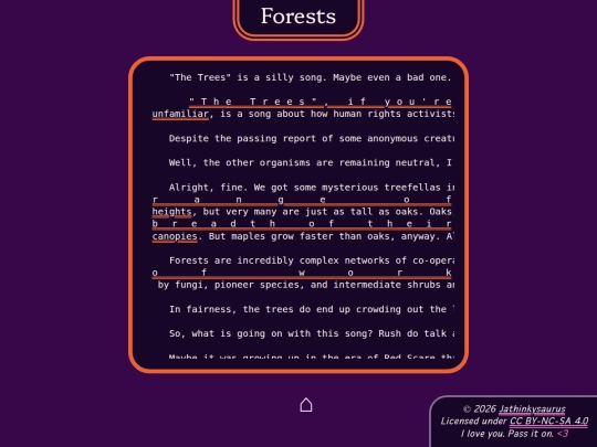 tirades/forests screenshot