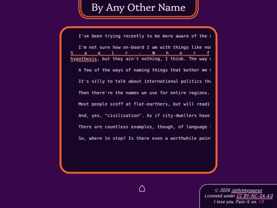 tirades/namely screenshot