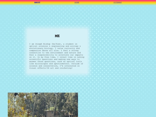 about/me screenshot