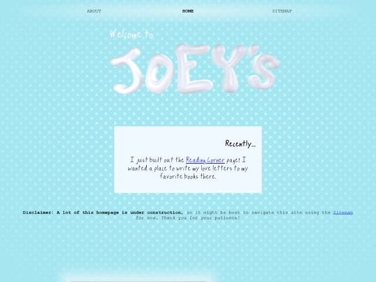 welcomeToJoeysBackup screenshot