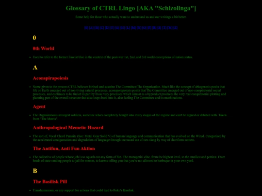CTRL/glossary screenshot