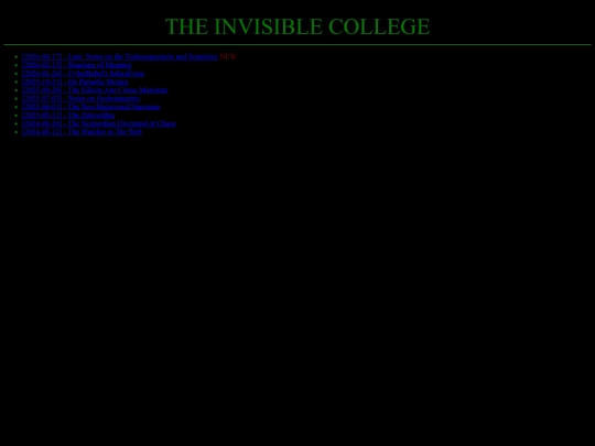 CTRL/invisible_college screenshot