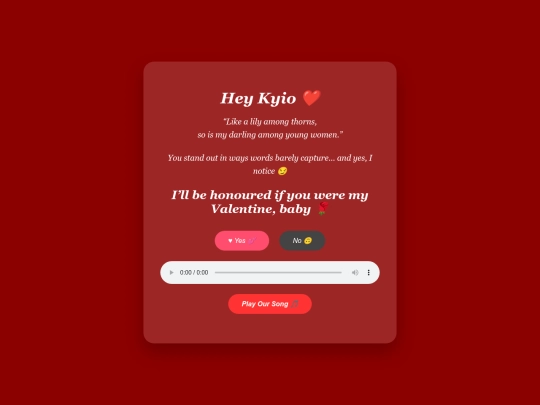 valentine screenshot