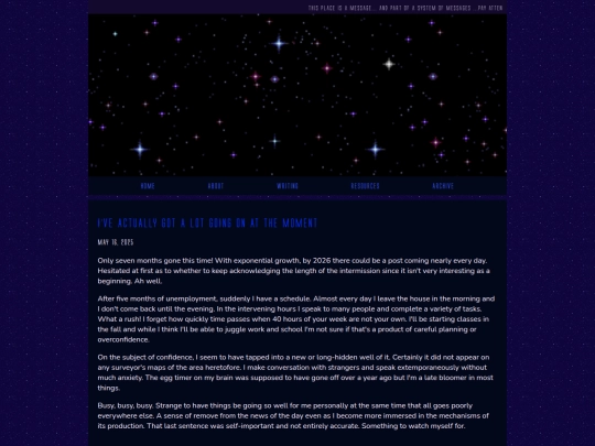 posts/2025-05-16-Ive-Actually-Got-A-Lot-Going-On-At-The-Moment screenshot