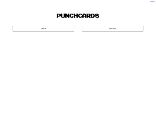 Punchcards screenshot