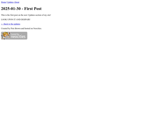 blog/2025-01-30 - First Post screenshot