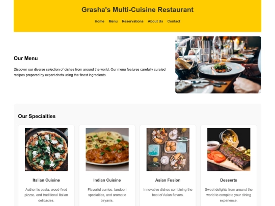 menu screenshot