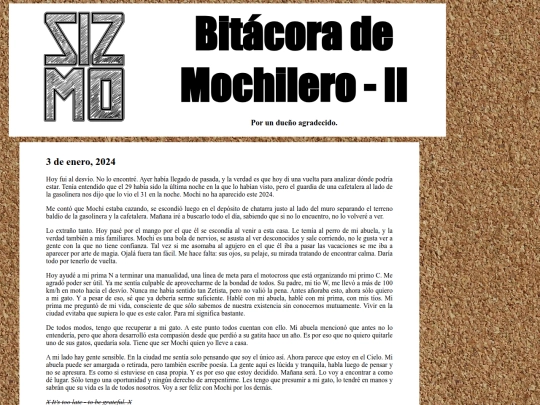 bitacora-ii screenshot