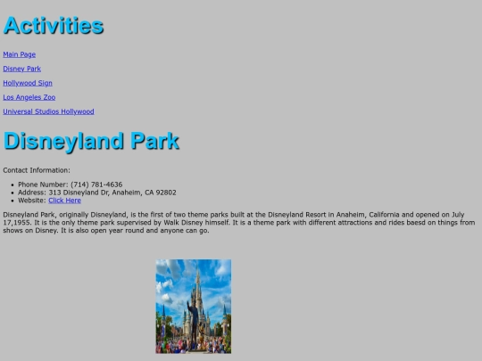 activities screenshot