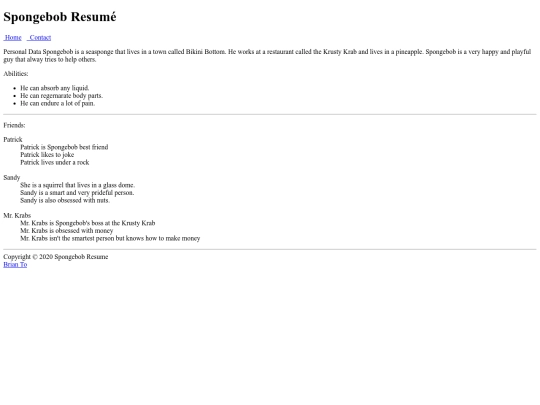 cartoon/resume screenshot