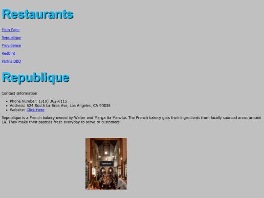 restaurants screenshot
