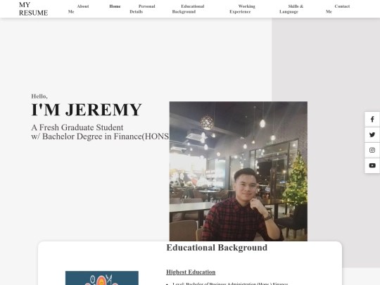 educational background screenshot