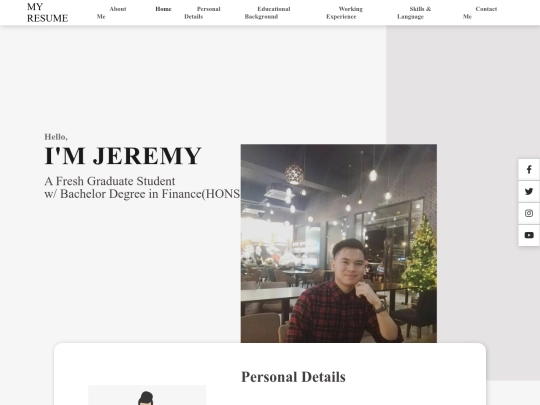 personal detail screenshot