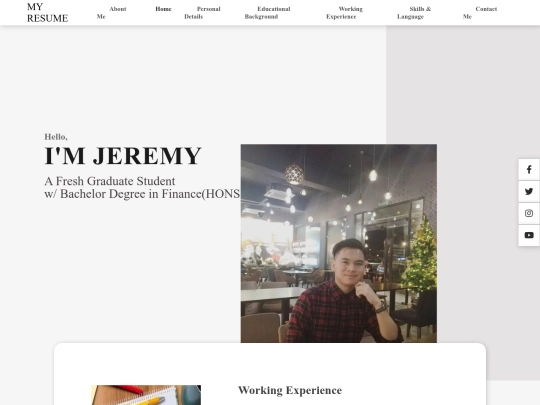 working experience screenshot