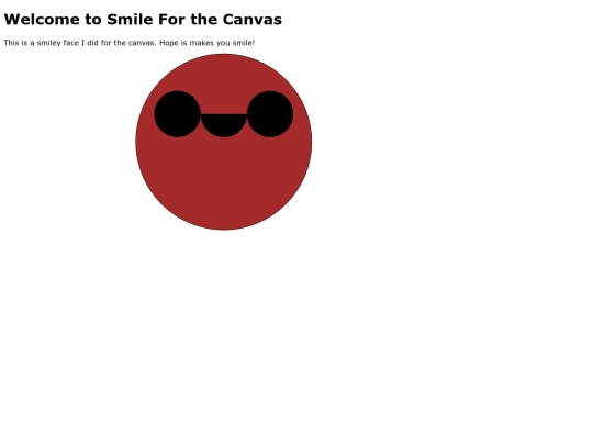 SmileForTheCanvasAssignment screenshot