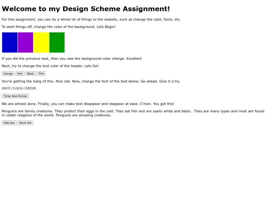 designschemeAssignment screenshot