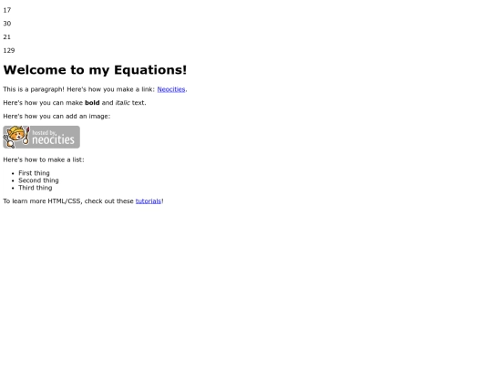 equations screenshot
