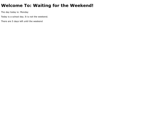 waitingfortheweekend screenshot