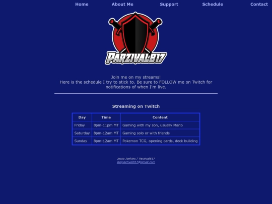 schedule screenshot